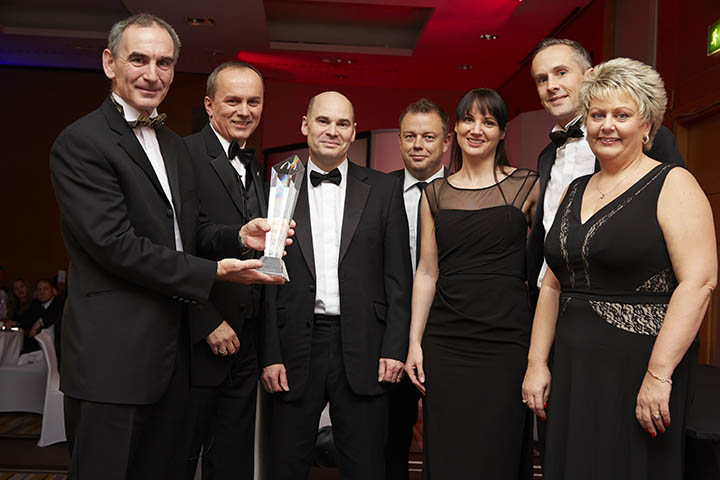 UK Supplier of the Year 02 Keith Cassidy, Paul Ward, Adrian Symons, Tim Bedford, Laura Wright, Nik Davey, and Sue Wheatley