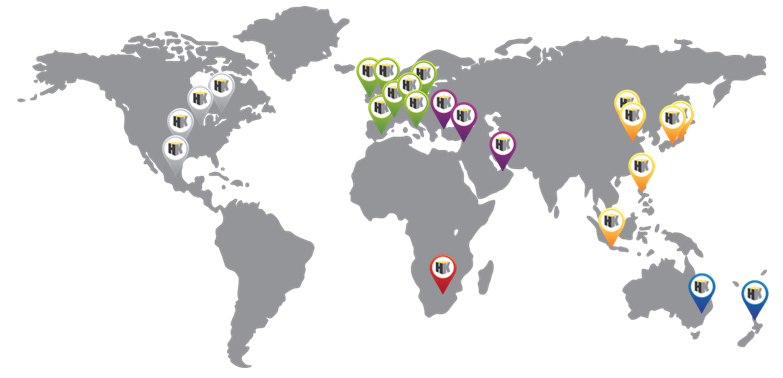 H+K locations around the world