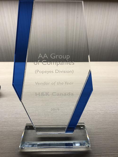 Popeye's Canada Award